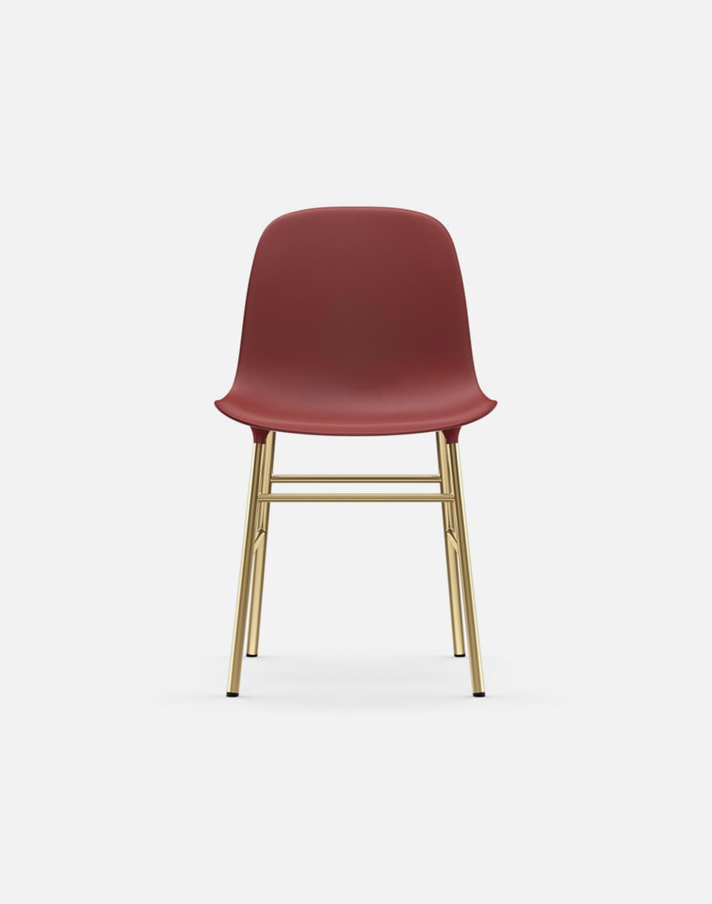 Glozin II Form Chair Brass Base